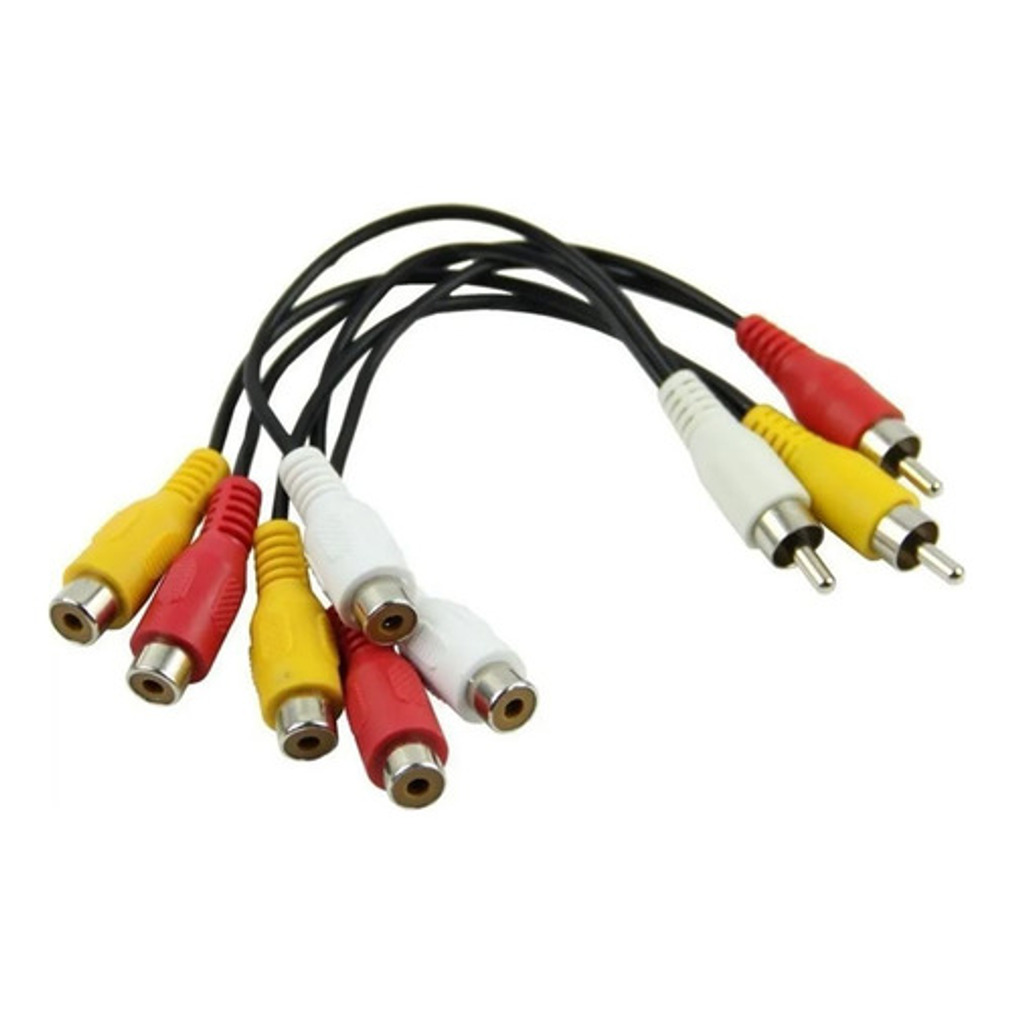 Cable Adaptador Rca 3 Hembra A 6 Macho 2