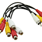 Cable Adaptador Rca 3 Hembra A 6 Macho - Miniatura 2
