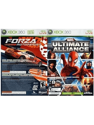 Marvel Ultimate Alliance Y Forza Motorsport 2 Xbox 360