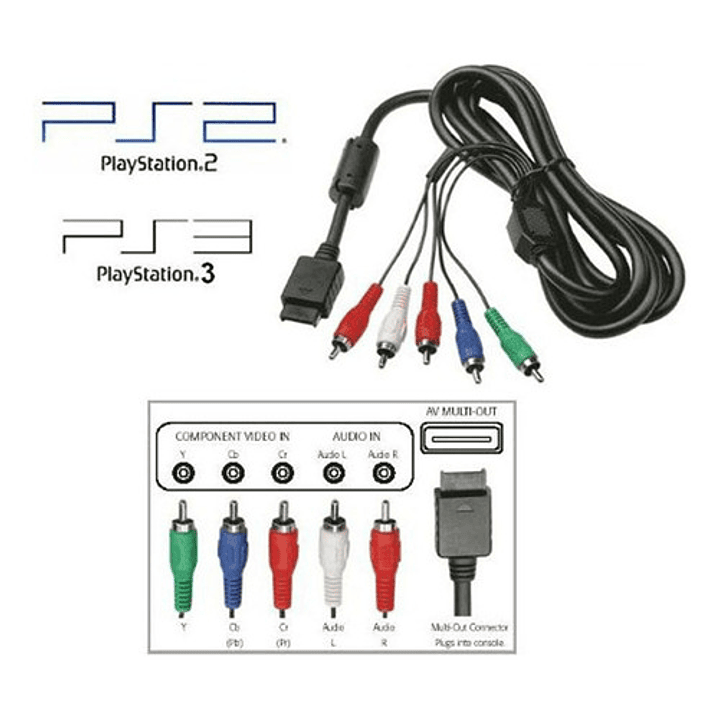 Cable Video Componente Ps2 Y Ps3 2