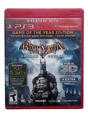 Batman Arkham Asylum Game Of The Year Ps3