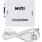 Adaptador Mini Convertidor Vga A Hdmi Genérica 720p - Miniatura 1