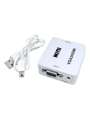 Adaptador Mini Convertidor Vga A Hdmi Genérica 720p
