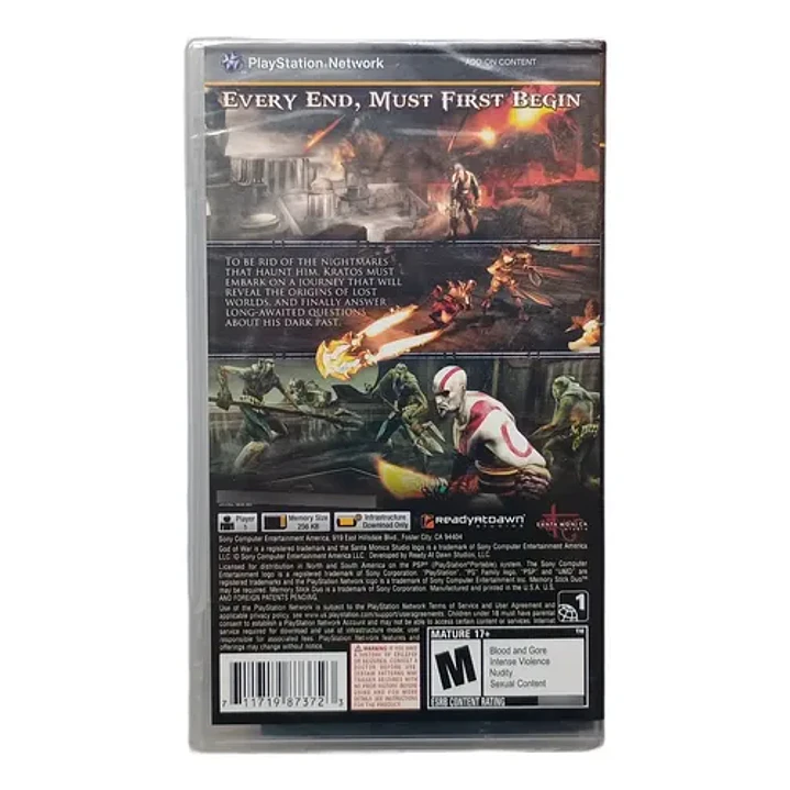 God Of War Ghosts Of Sparta Psp Sellado 2