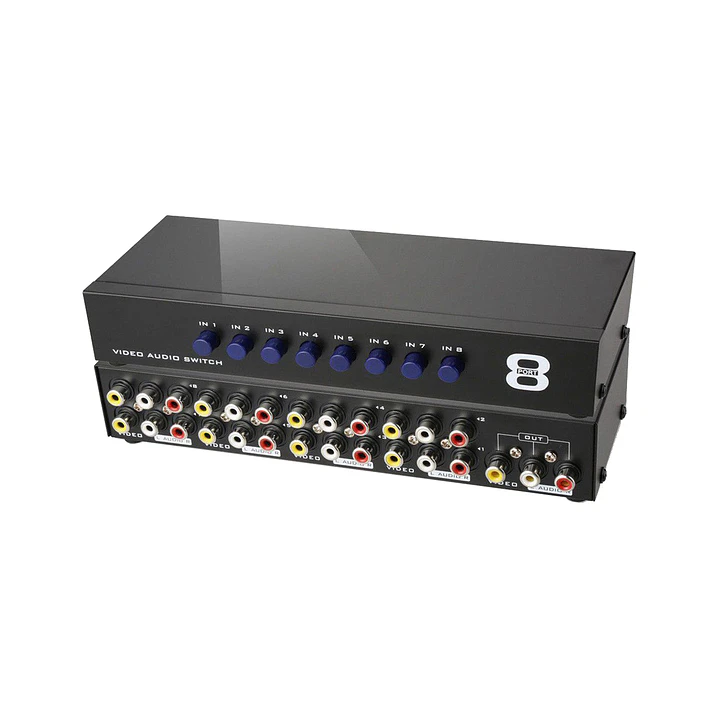 Switch Splitter Rca 8 Entradas 1 Salida 1