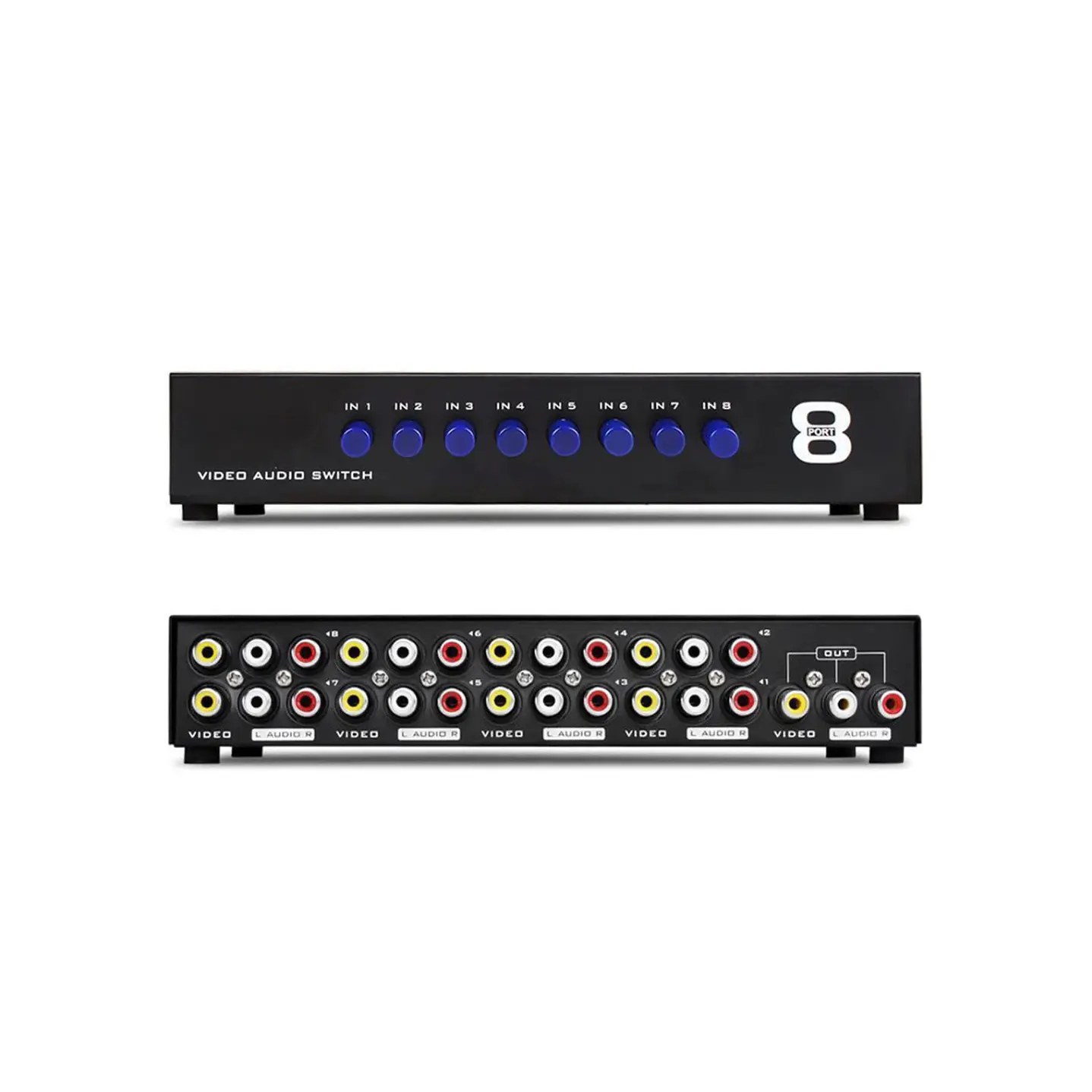 Switch Splitter Rca 8 Entradas 1 Salida 2