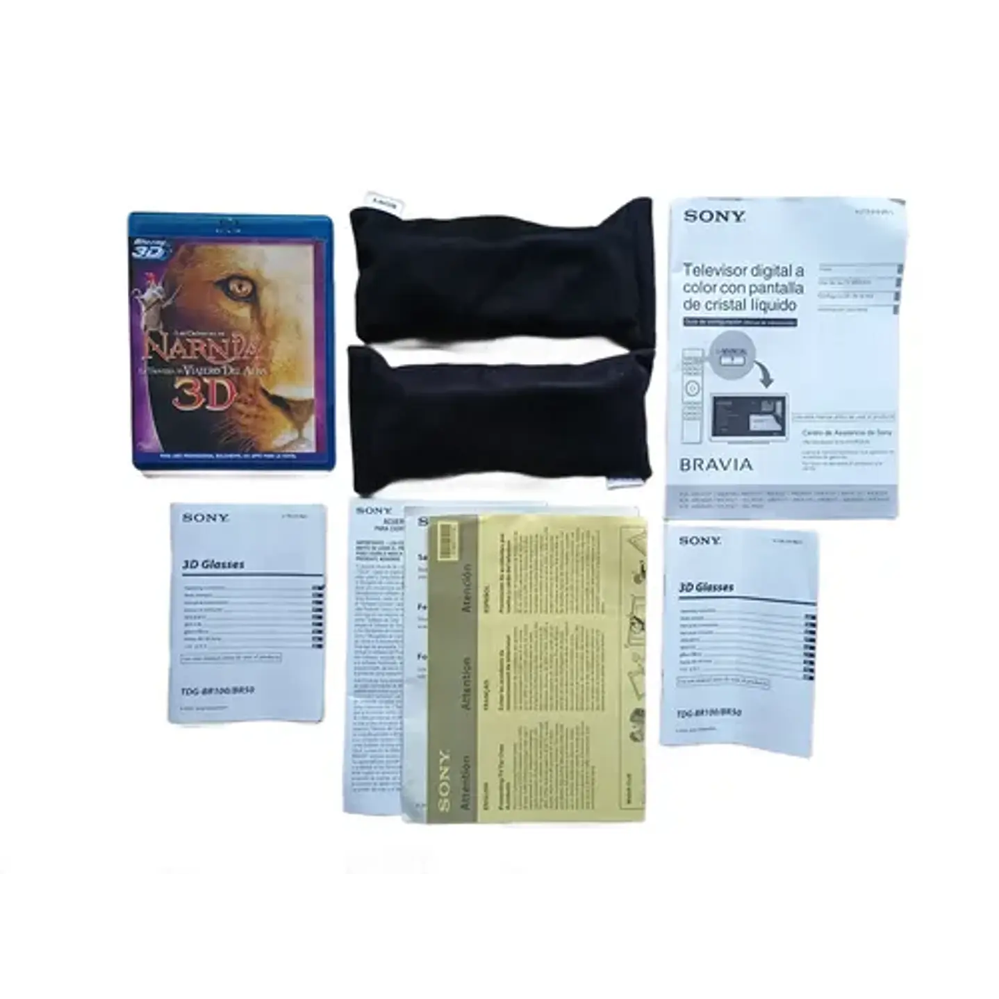 Sony 3d Glasses Bundle Starter Kit /narnia Blu-ray 2