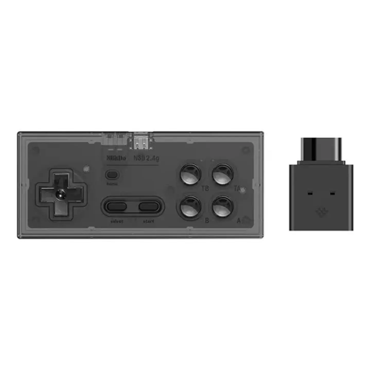 Receptor Inalámbrico Gamepad N30 2.4g Nes Smoke Transpar Color Transparente Negro Transparent Black 1