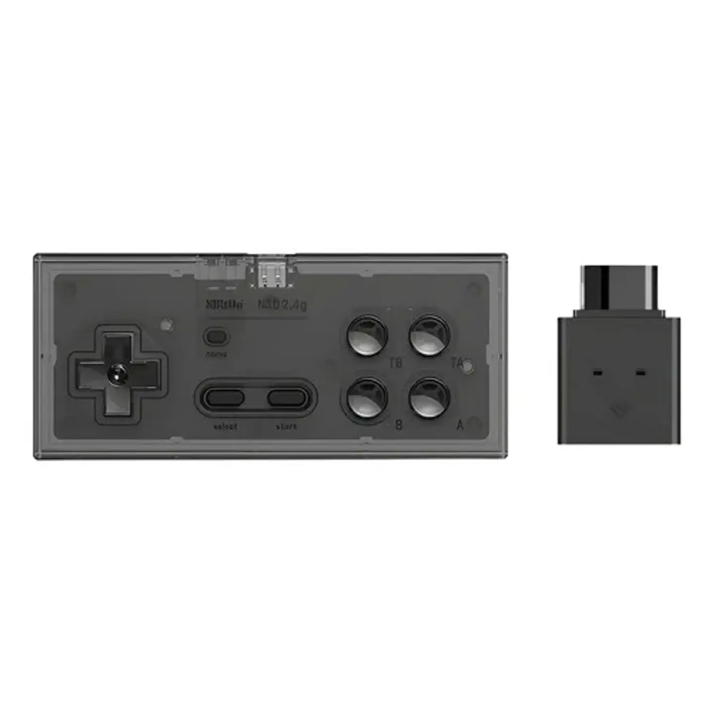 Receptor Inalámbrico Gamepad N30 2.4g Nes Smoke Transpar Color Transparente Negro Transparent Black 1