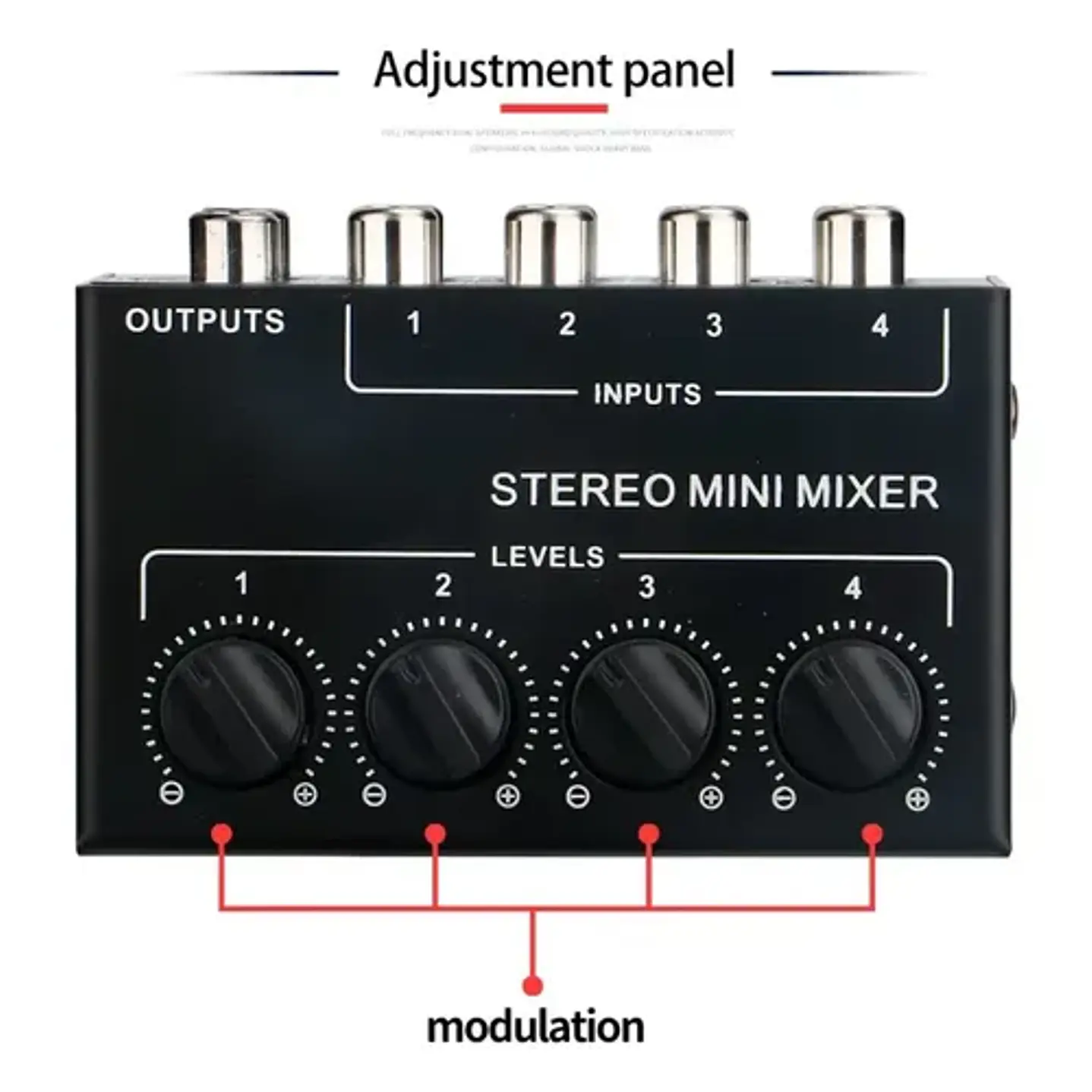 Mini Mezclador Audio Pasivo 4
