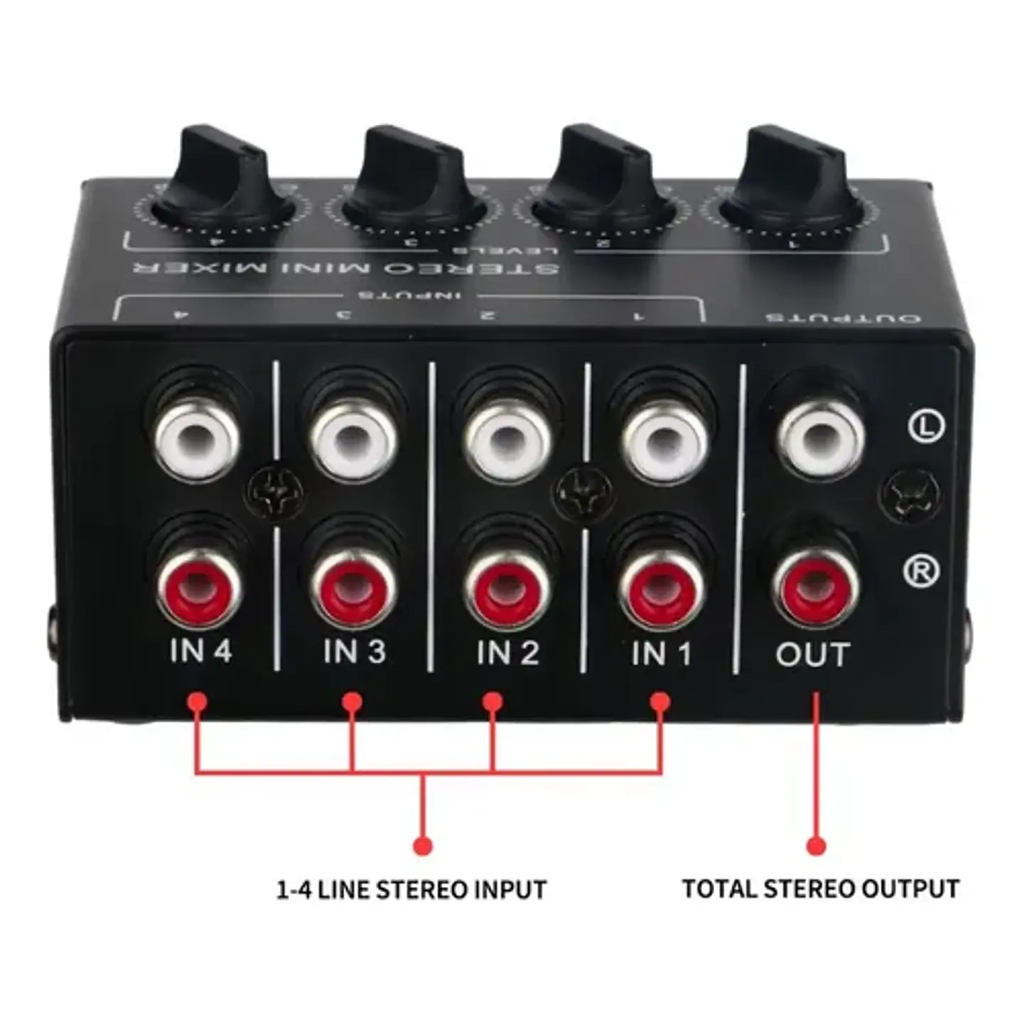Mini Mezclador Audio Pasivo 5