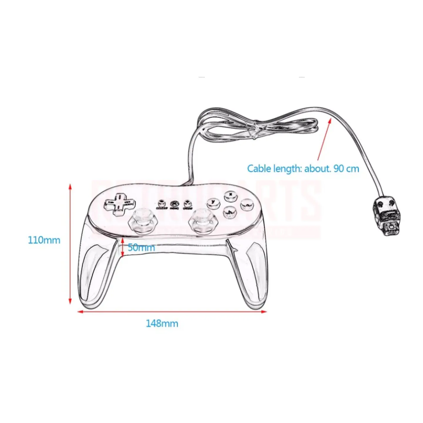 Control Clasico Pro compatible con Wii 2