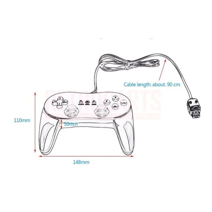 Control Clasico Pro compatible con Wii 2