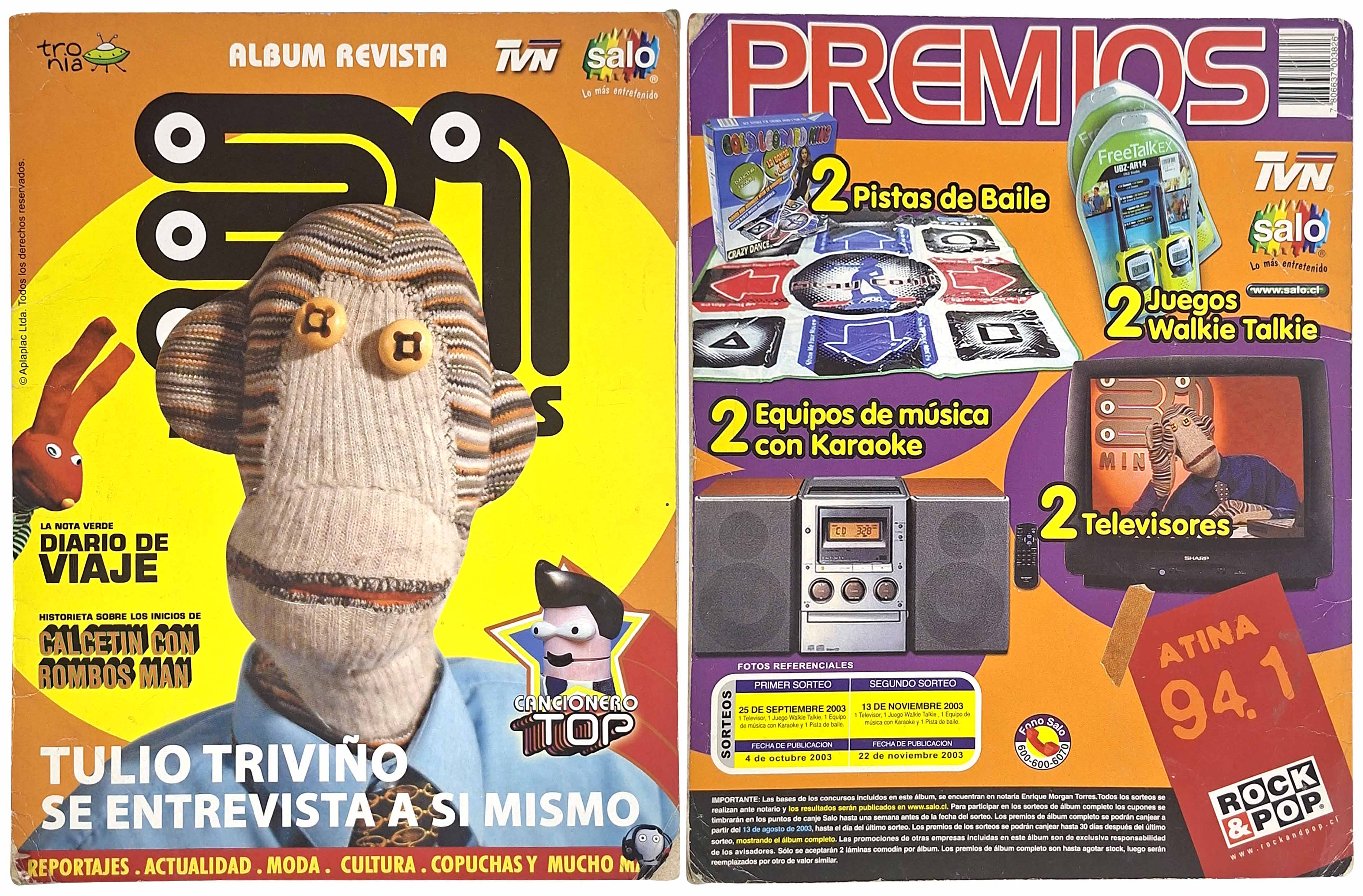 EXHIBICIÓN – ÁLBUM DE LÁMINAS 31 MINUTOS LA REVISTA SALO 2003 SEGUNDA MANO – EXHIBICIÓN (NO A LA VENTA)
