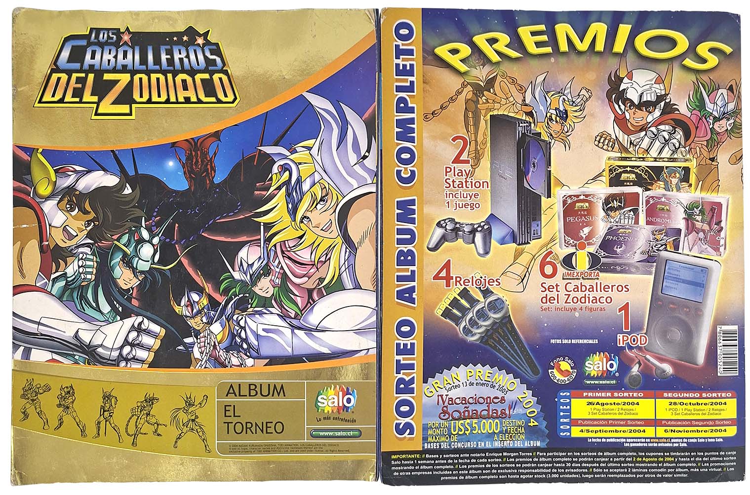 EXHIBICIÓN – ÁLBUM LOS CABALLEROS DEL ZODIACO: EL TORNEO SALO 2004 GUARDADO – EXHIBICIÓN (NO A LA VENTA)