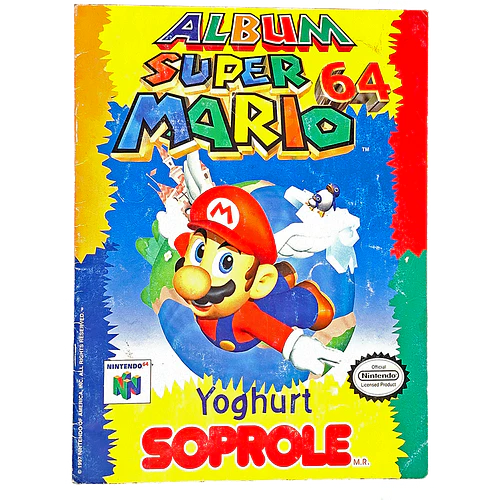 ÁLBUM MARIO 64 DE TAPAS DE YOGHURT SOPROLE DEL AÑO 1997 SEGUNDA MANO – EXHIBICIÓN