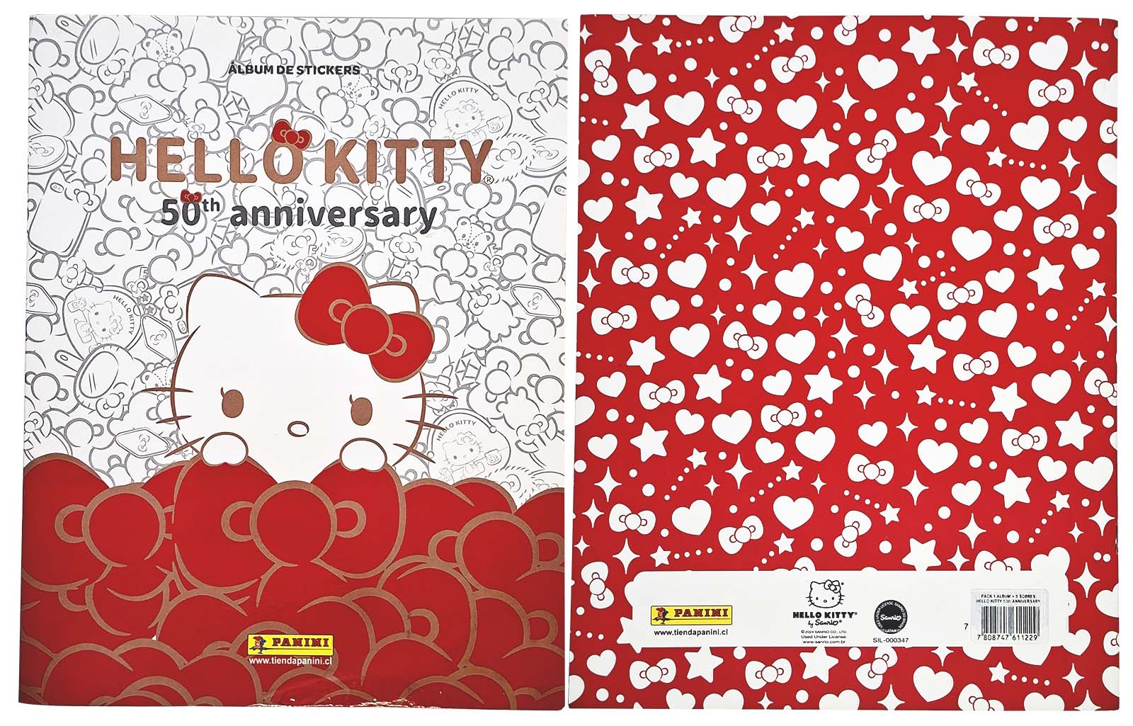 ÁLBUM HELLO KITTY 50TH ANNIVERSARY PANINI 2024 SEGUNDA MANO – EXHIBICIÓN