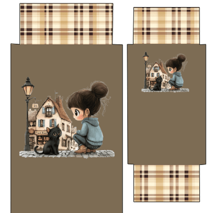 Conj Porta Oculos/TLM e Porta Moedas com fecho click-clack I 24