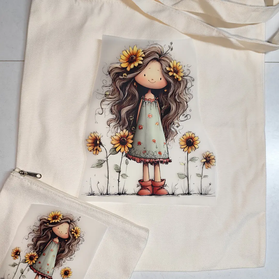 Conj Totbag e mini Necessaire Pano Cru c/DTFS 8