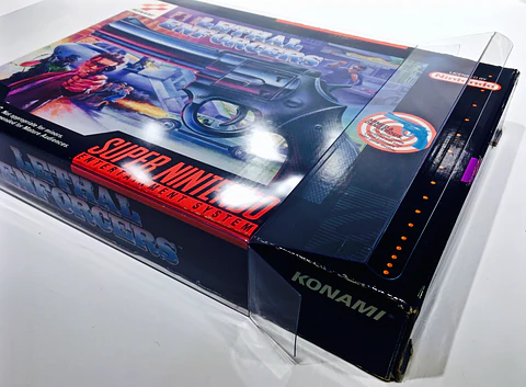 Protector PET para Caja de Juego Super Nintendo / Sega Genesis Lethal Enforcers CIB