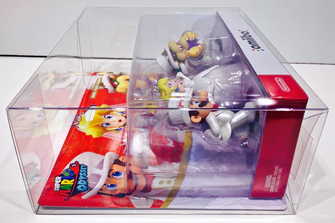 Protector PET para Amiibo Mario Odyssey Wedding 3 Pack