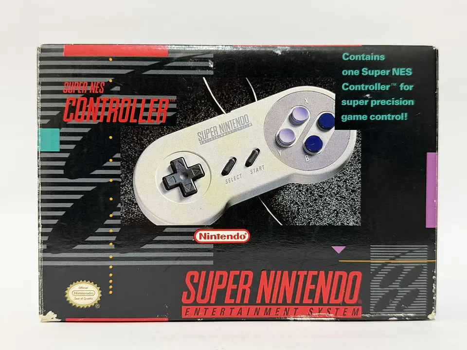 Control Super Nintendo SNES Original con Caja y Manual 1