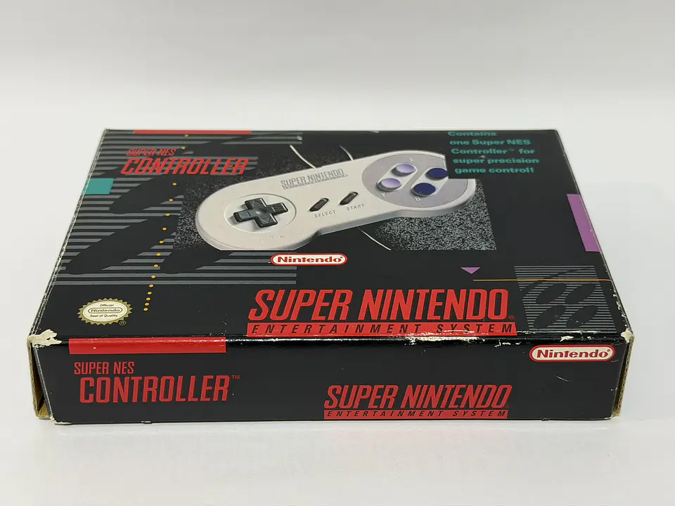 Control Super Nintendo SNES Original con Caja y Manual 4