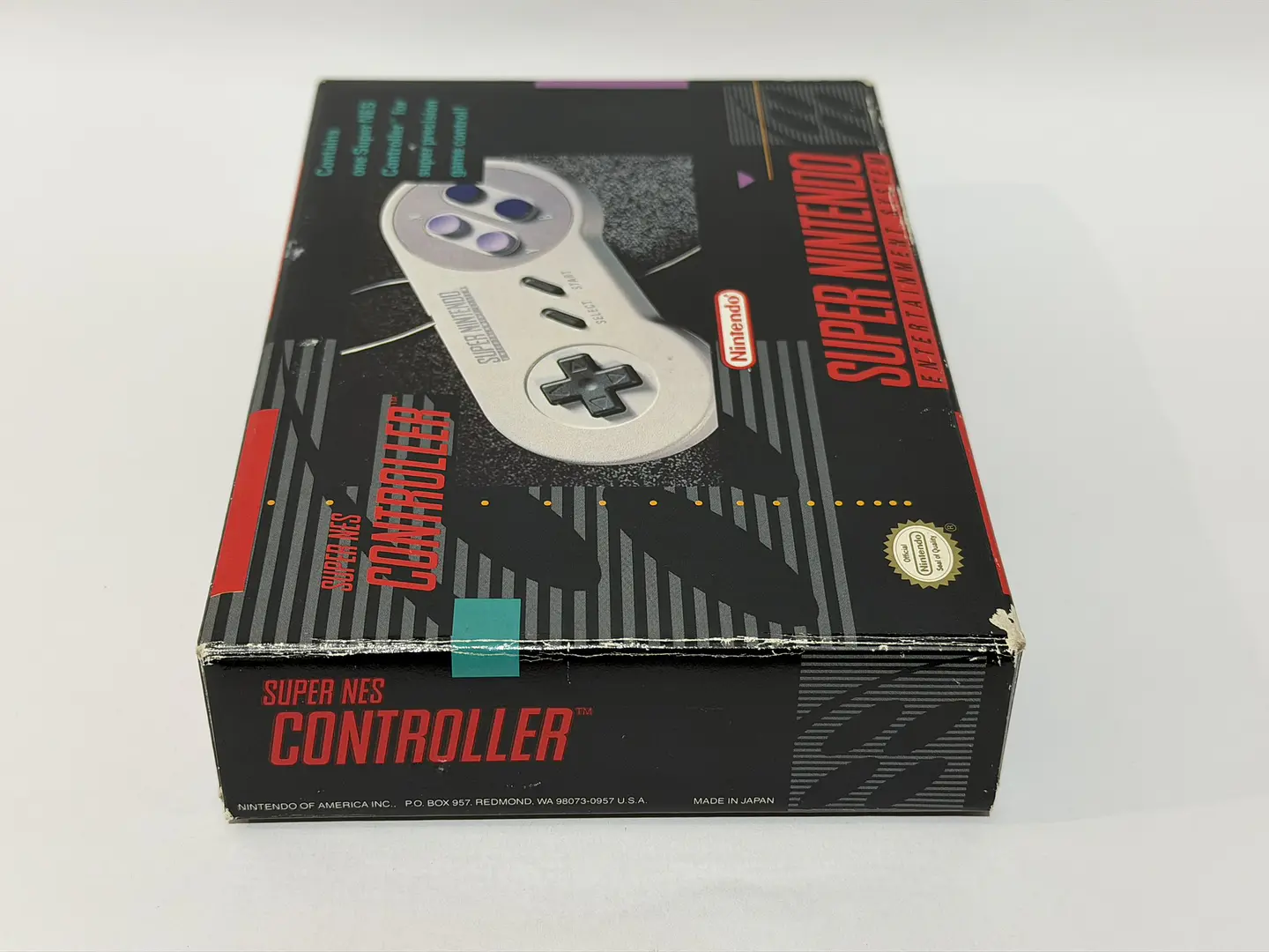 Control Super Nintendo SNES Original con Caja y Manual 7