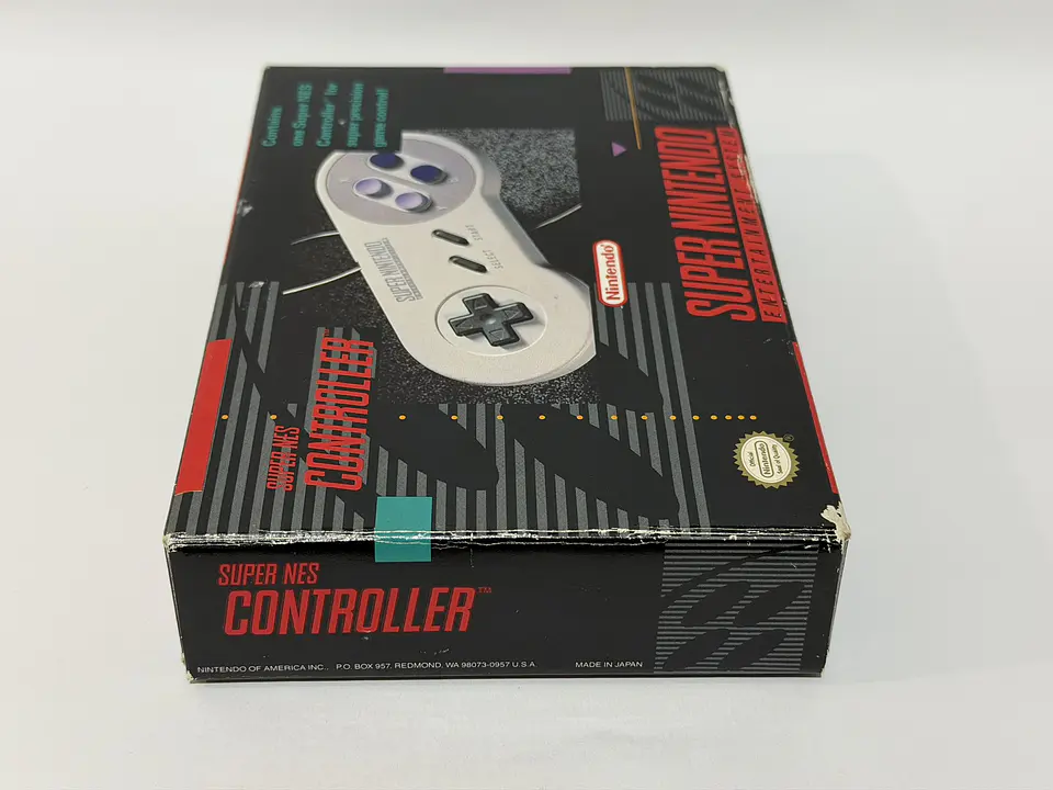 Control Super Nintendo SNES Original con Caja y Manual 7