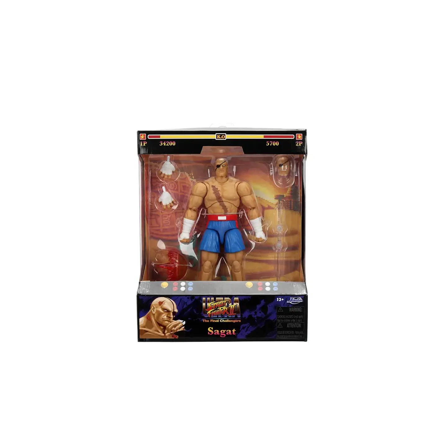 Ultra Street Fighter II Sagat Deluxe Figura de Acción 15 cm 2