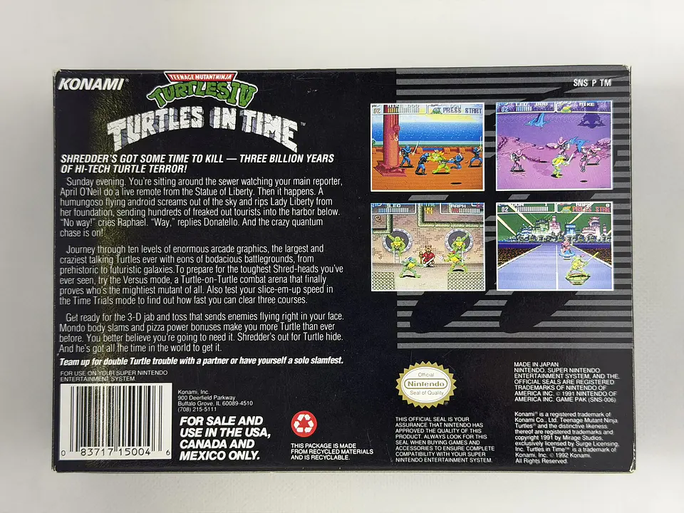 Teenage Mutant Ninja Turtles 4 - Turtles in Time CIB 9