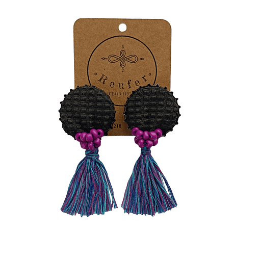 Aros con borlas - Diseño único hecho a mano