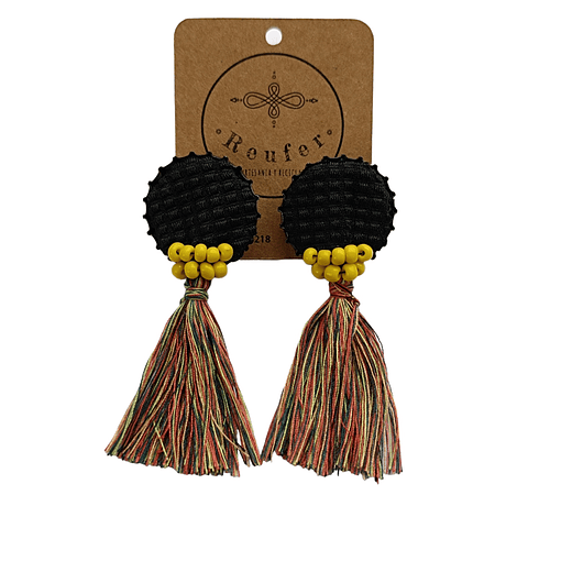 Aros con borlas - Diseño único hecho a mano. 