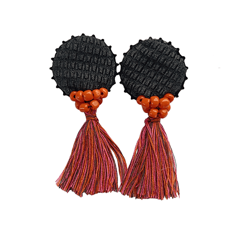 Aros con borlas - Diseño único hecho a mano