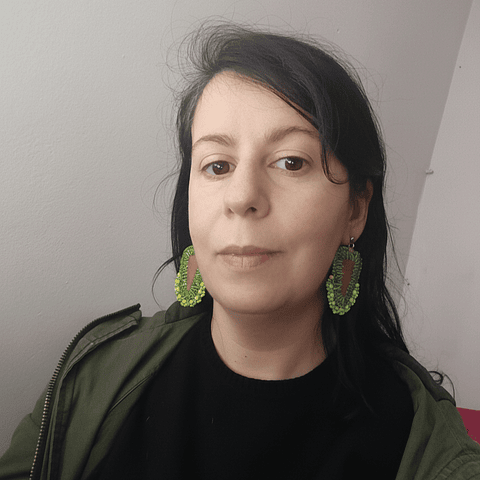 Aros ecocuero color Camel - Diseño único hechos a mano