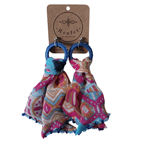 Aros de tela - Diseño único hecho a mano 