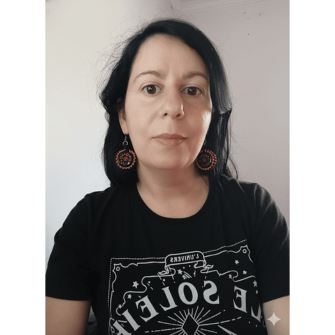 Aros diseño único hecho a mano - Tapitas pintadas a mano