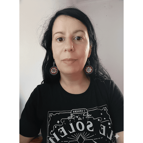 Aros hechos a mano diseño único - Tapitas pintadas a mano