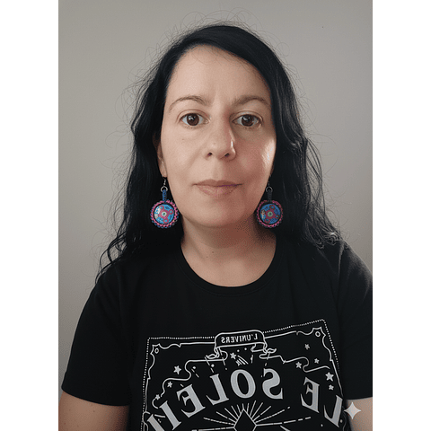 Aros diseño único hecho a mano - Tapitas pintadas pintados a mano