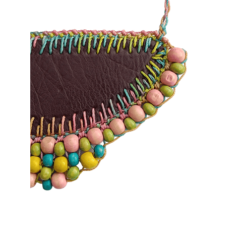 Collar ecocuero - Diseño único hecho a mano - CO08