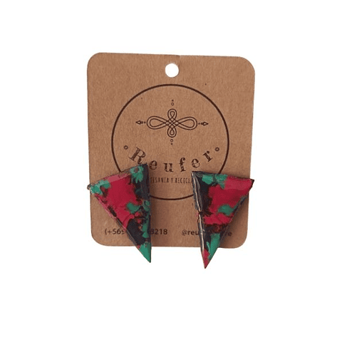 Aros pintados a mano - Cartón y resina - C02