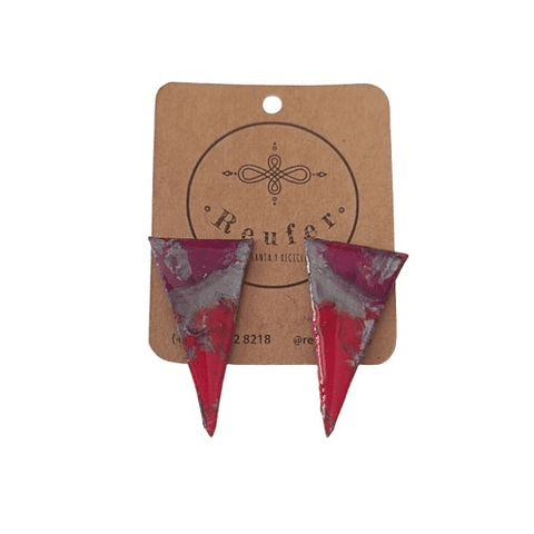 Aros pintados a mano - Cartón y resina - C03