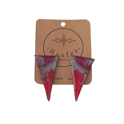 Aros pintados a mano - Cartón y resina - C03