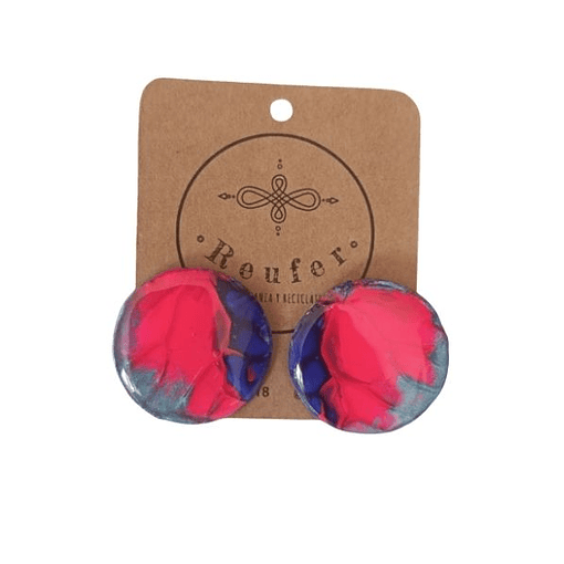 Aros pintados a mano - Cartón y resina - C04