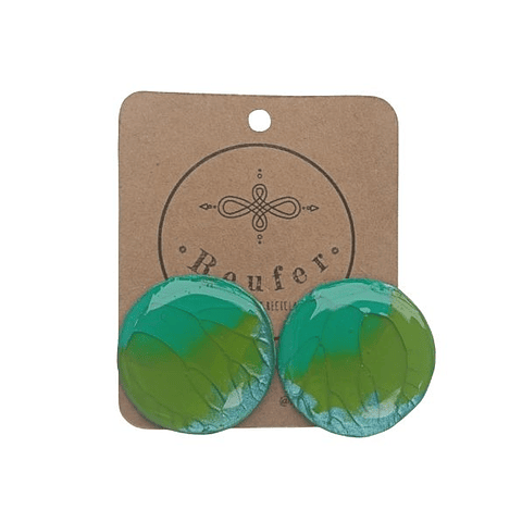 Aros pintados a mano - Cartón y resina - C06