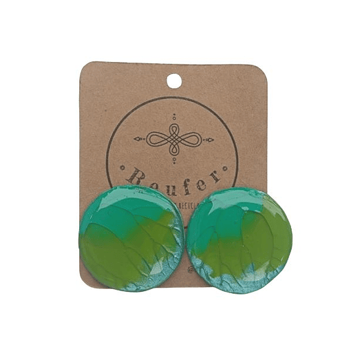 Aros pintados a mano - Cartón y resina - C06