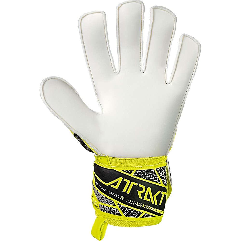 Guante Arquero Attrakt Solid Adulto GK25 (Amarillo Fluor/Plateado)