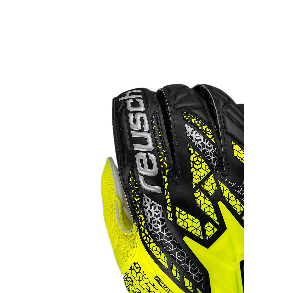 Guante Arquero Attrakt Solid Adulto GK25 (Amarillo Fluor/Plateado)