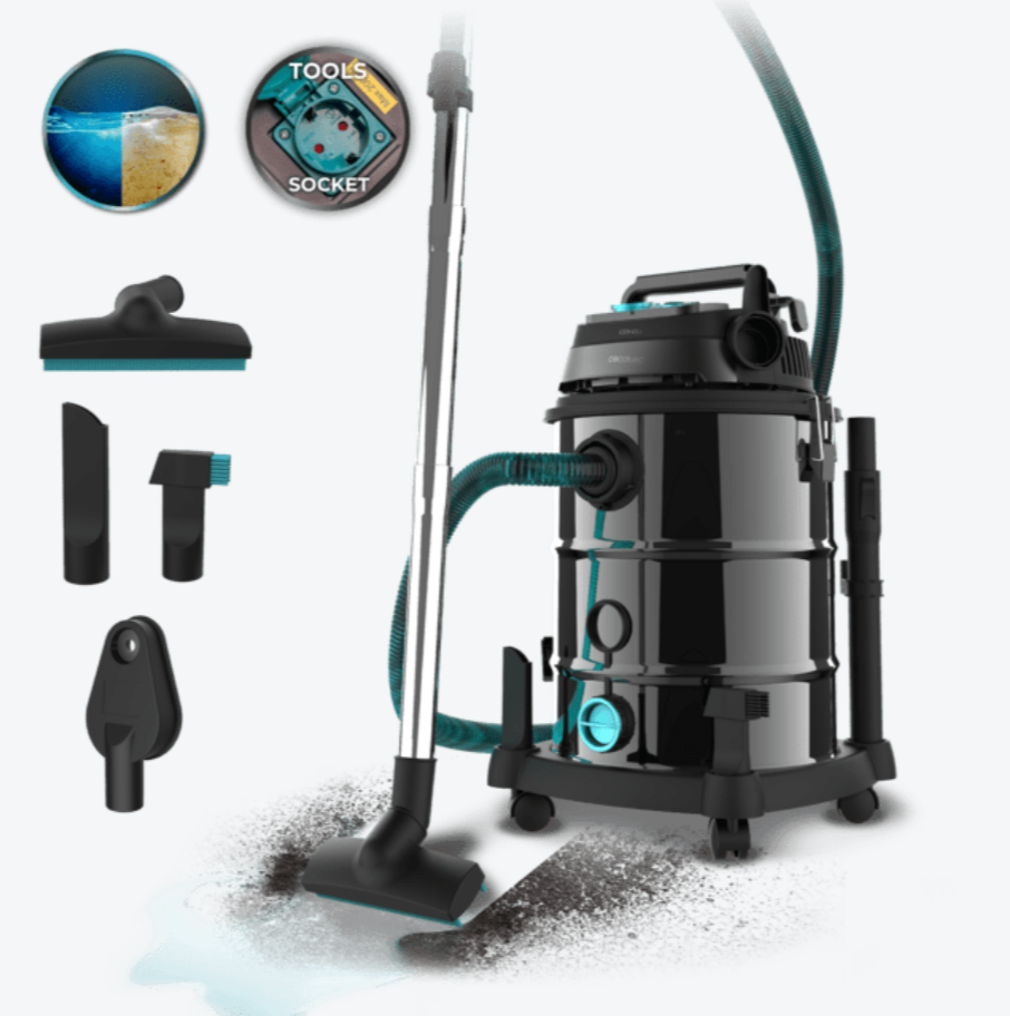 ASPIRADOR SEM SACO CECOTEC CONGAROCKSTARWET&DRYSTEELPROTOOL 1