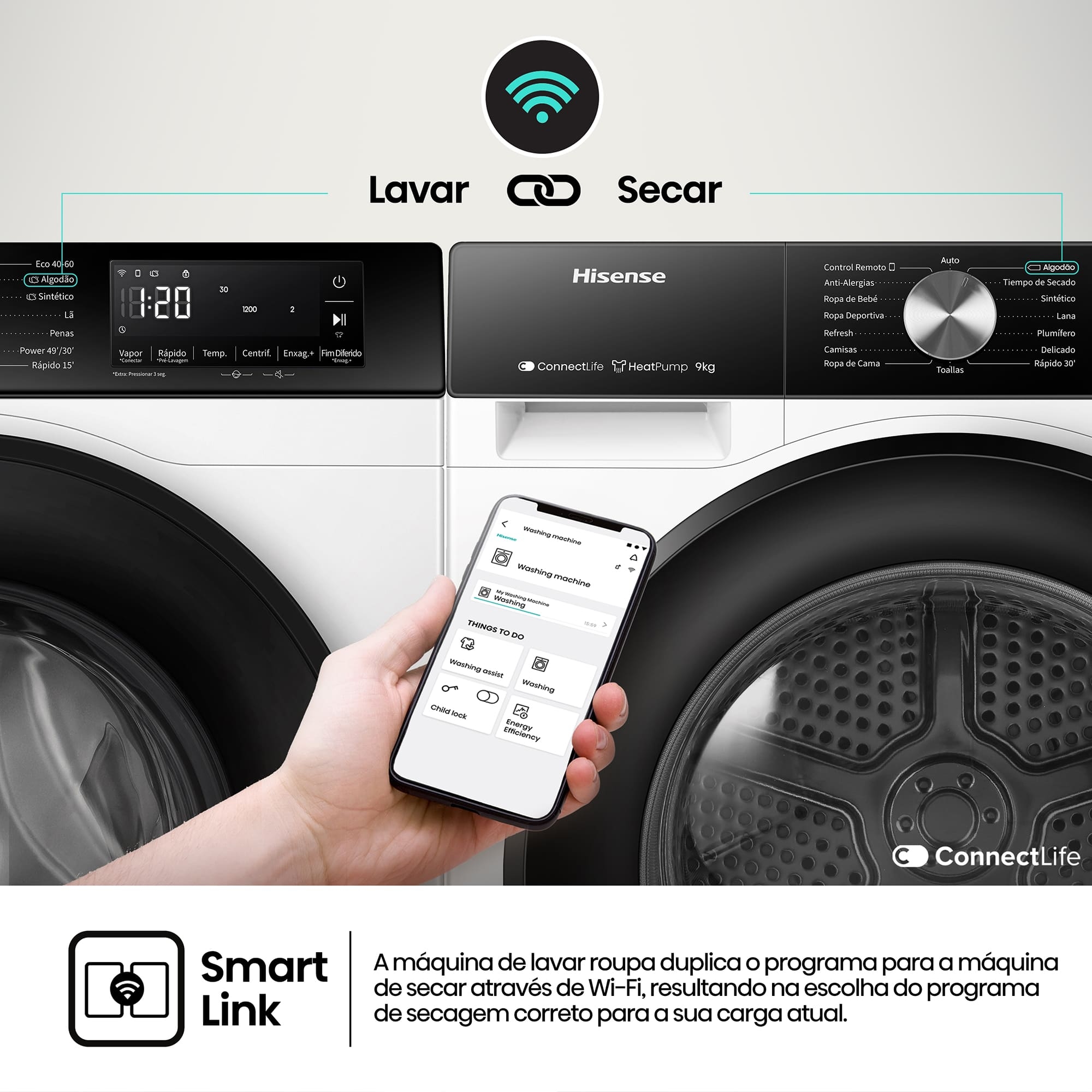 Máquina de Lavar Roupa Hisense 9Kg [Usado/Verificado] 9